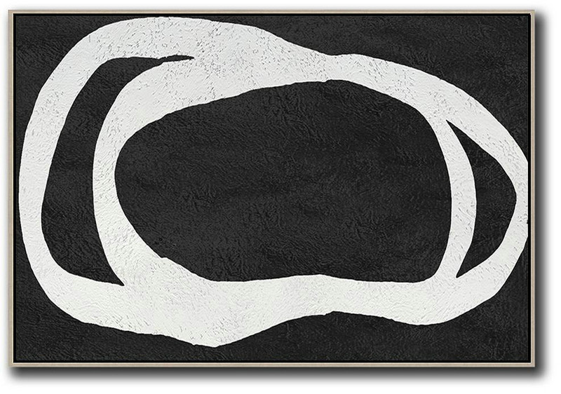 Big Canvas Painting,Oversized Horizontal Minimal Art On Canvas - Living Room Wall Art